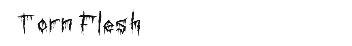 Torn Flesh font preview