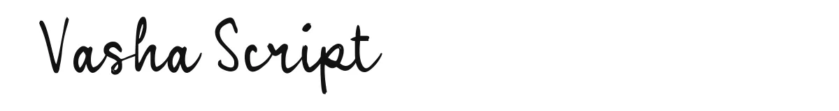 Vasha Script original font preview