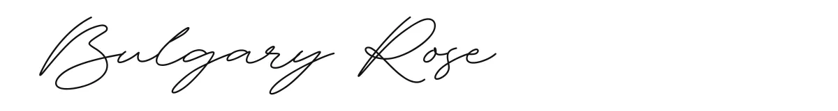 Bulgary Rose font preview