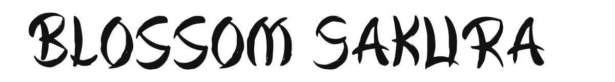 Blossom Sakura original font preview
