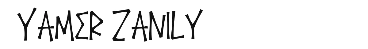 Yamer Zanily original font preview