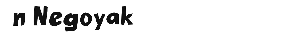 n Negoyak original font preview