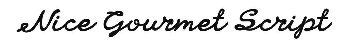 Nice Gourmet Script original font preview