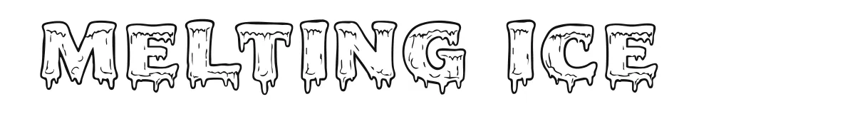 Melting Ice font preview