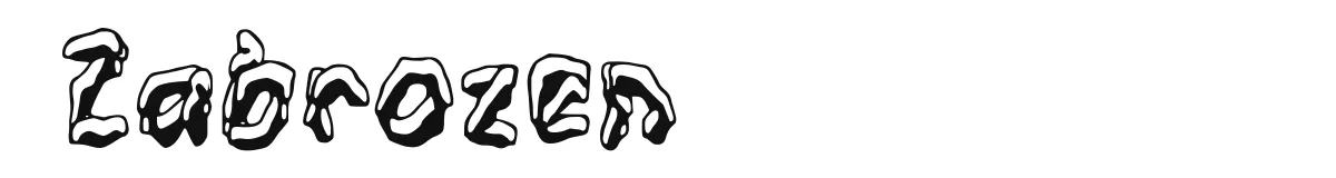 Zabrozen original font preview