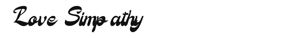 Love Simpathy font preview