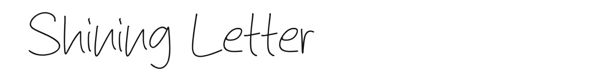 Shining Letter font preview