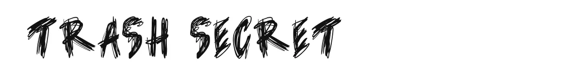 Trash Secret font preview