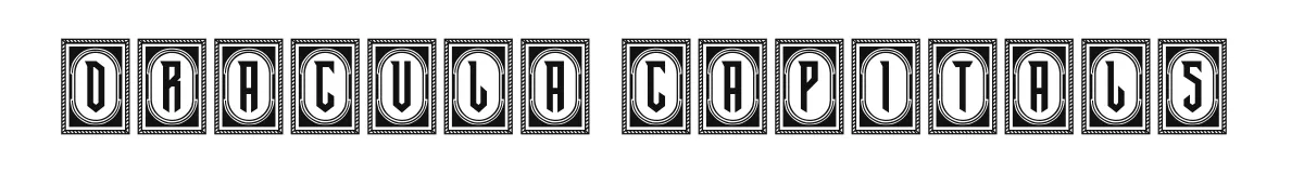 Dracula Capitals font preview