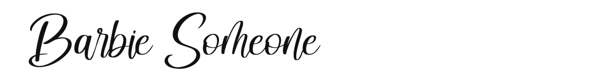 Barbie Someone font preview