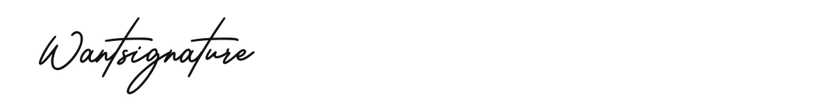 Wantsignature font preview