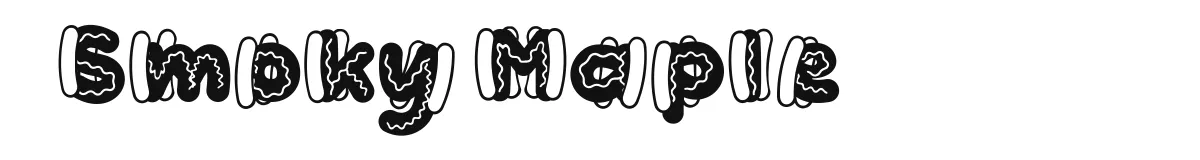 Smoky Maple font preview