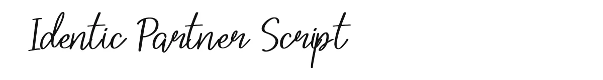Identic Partner Script original font preview
