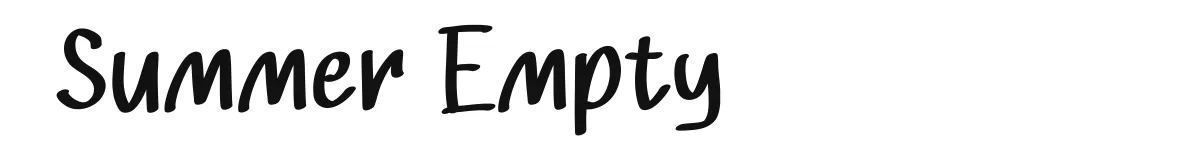 Summer Empty font preview