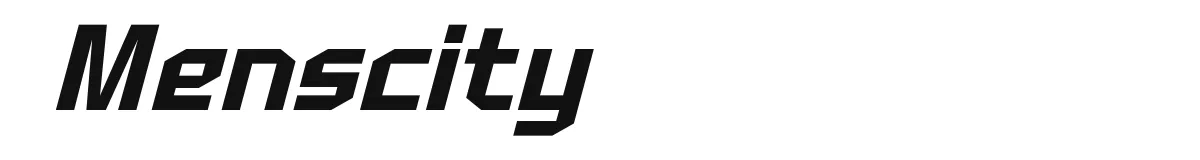 Menscity font preview