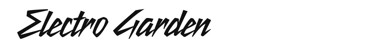 Electro Garden font preview