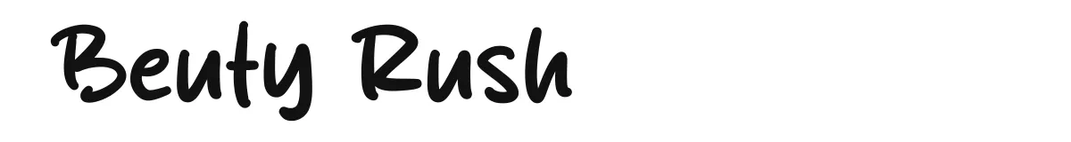 Beuty Rush font preview
