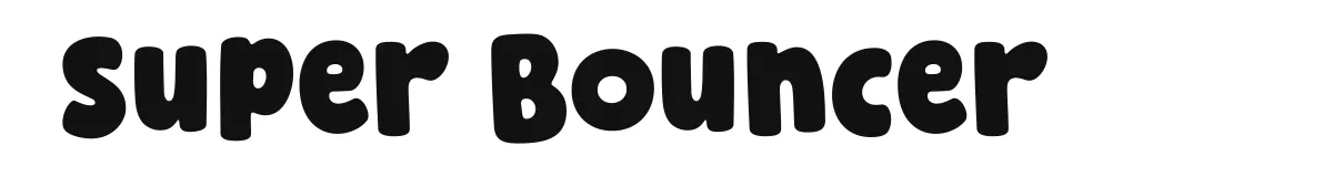 Super Bouncer font preview