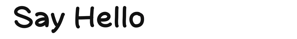 Say Hello font preview