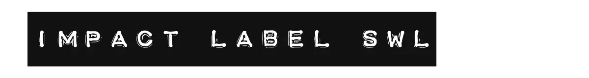 Impact Label SWL font preview