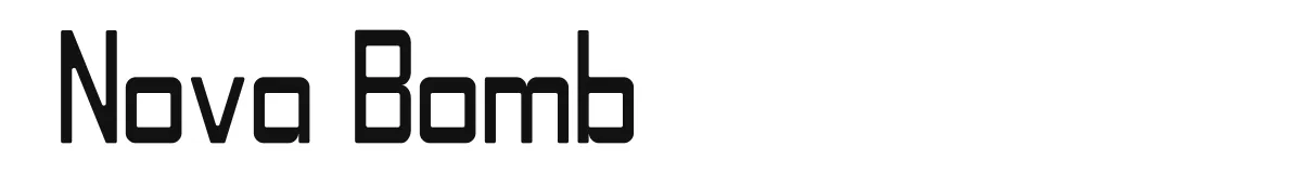 Nova Bomb font preview