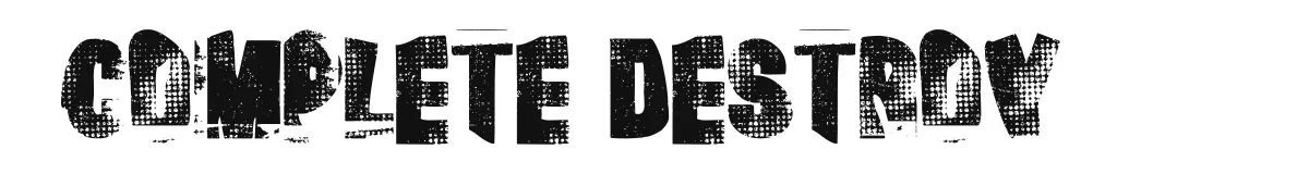 Complete Destroy font preview