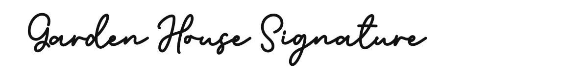 Garden House Signature font preview
