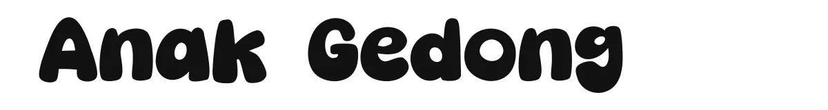 Anak Gedong font preview