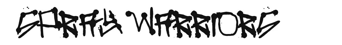 Spray Warriors font preview