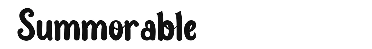 Summorable font preview