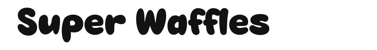 Super Waffles font preview