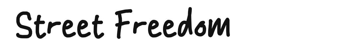 Street Freedom original font preview