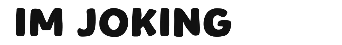 Im Joking original font preview