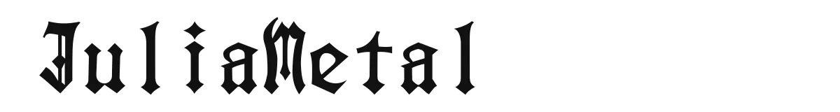 JuliaMetal original font preview