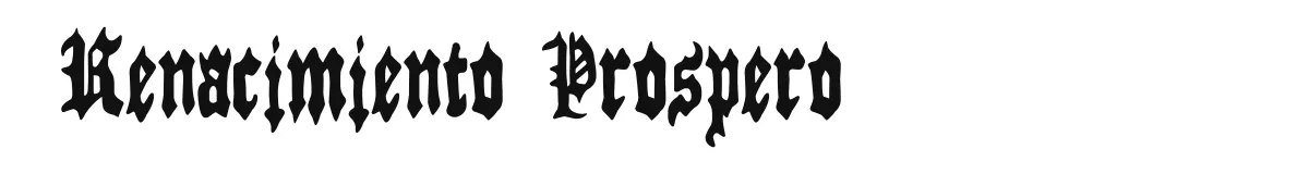 Renacimiento Prospero font preview