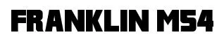 Franklin M54 original font preview