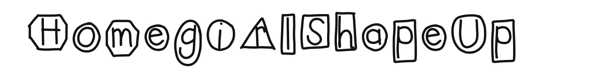 HomegirlShapeUp original font preview