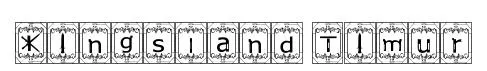 Kingsland Timur original font preview