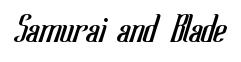 Samurai and Blade original font preview