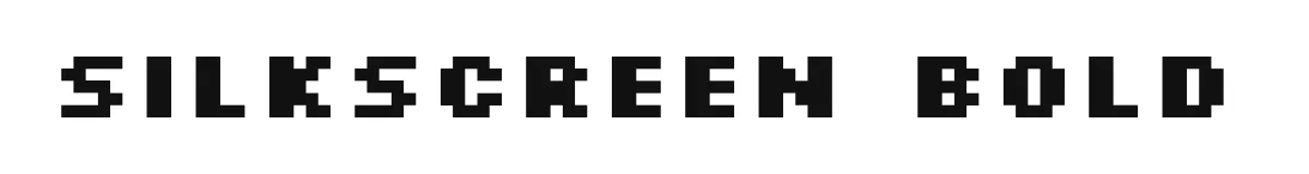 Silkscreen Bold original font preview