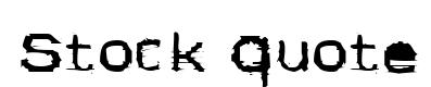 Stock Quote original font preview
