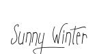 Sunny Winter original font preview