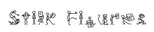 Stick Figures original font preview