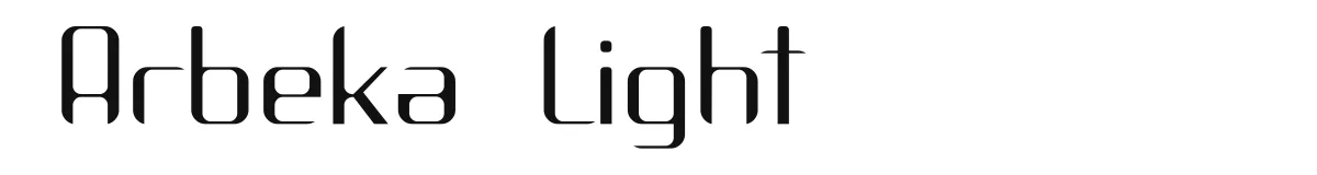 Arbeka  Light original font preview
