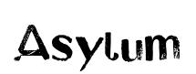 Asylum original font preview