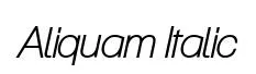 Aliquam Italic