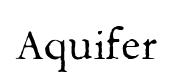 Aquifer original font preview