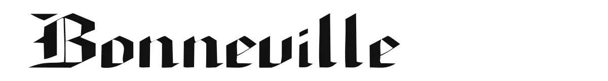 Bonneville original font preview