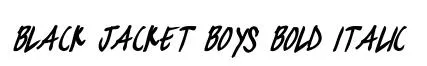 black jacket boys Bold Italic