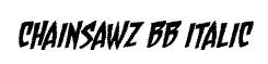 Chainsawz BB Italic